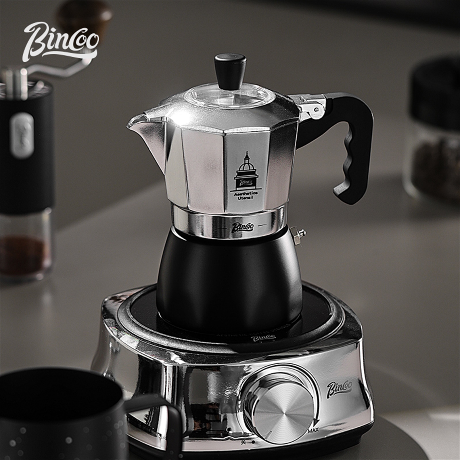 BINCOO Teko Moka Katup Ganda,  - Coffee Vending Equipment ulasan dan harga