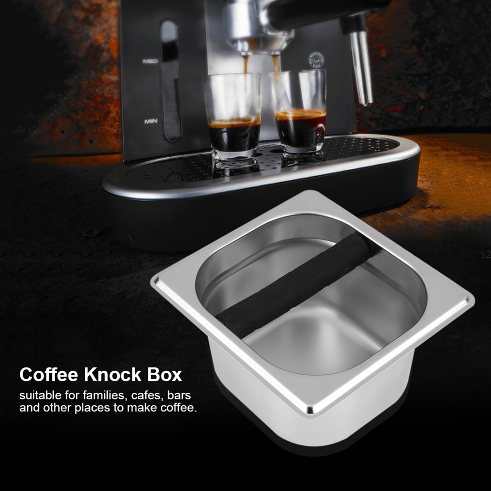 1 Buah Kotak Residu Kopi Stain - Coffee Knock Box ulasan dan harga